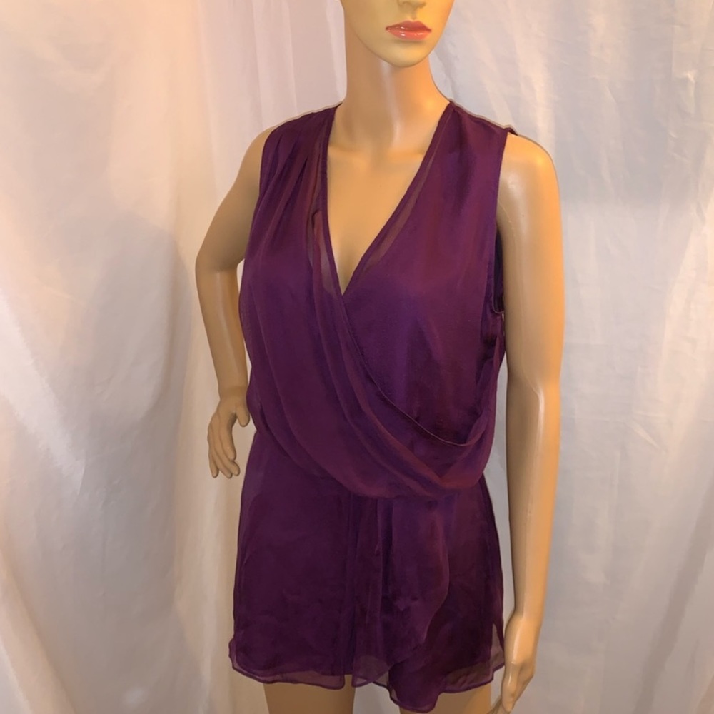 NEW Elizabeth and James Silk Purple Lillian Top in XS